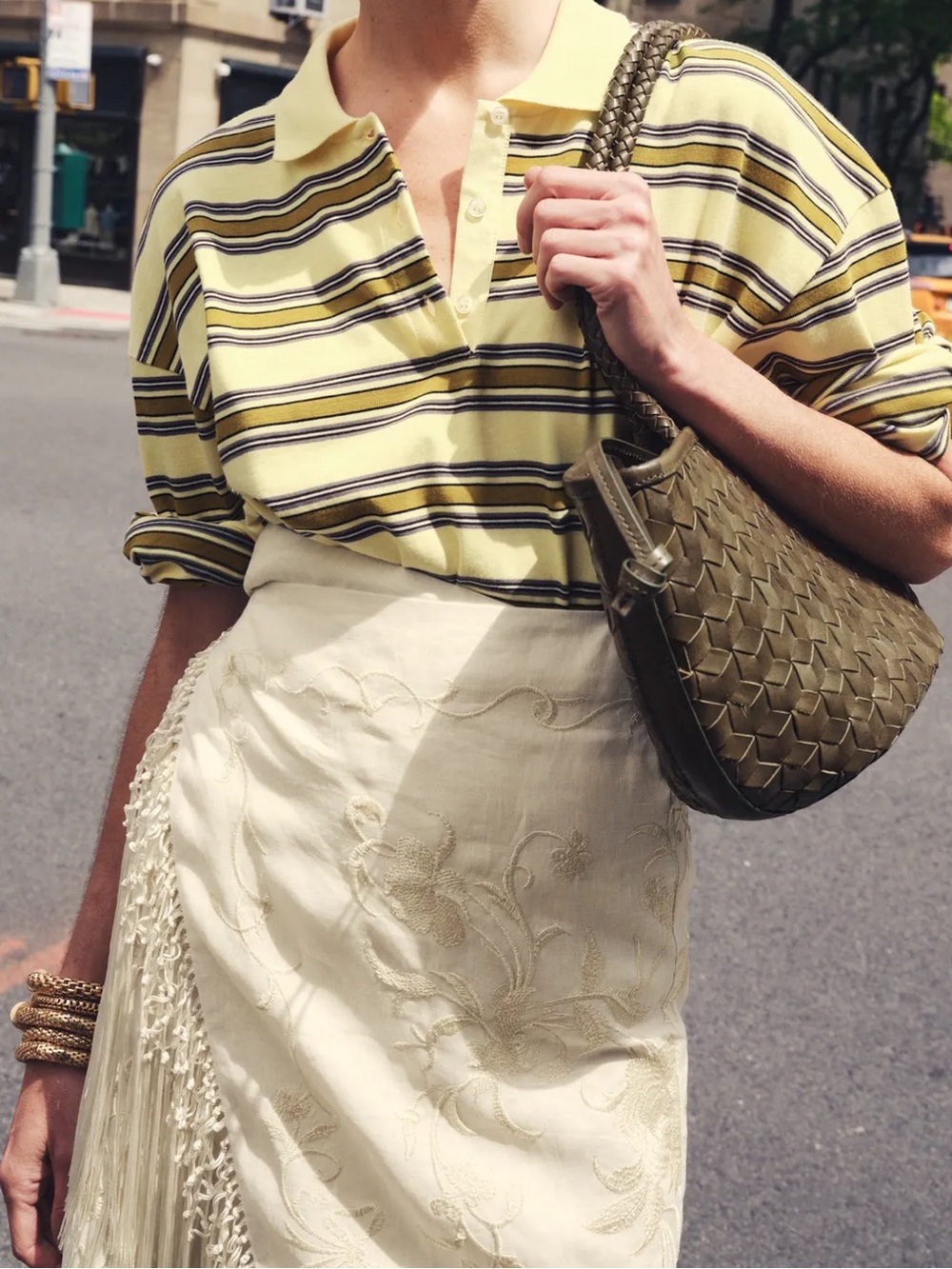 ZARA ZW COLLECTION 100% LINEN EMBROIDERED MIDI SKIRT - Picture 9 of 14